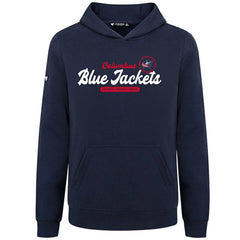 NHL Navy Columbus Blue Jackets Levelwear Youth Podium Monument Pullover Hoodie