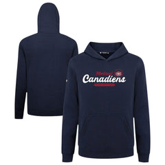 NHL Navy Montreal Canadiens Levelwear Youth Podium Monument Pullover Hoodie