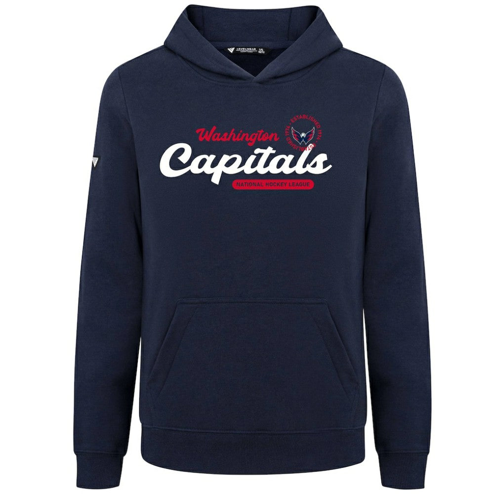 NHL Navy Washington Capitals Levelwear Youth Podium Monument Pullover Hoodie