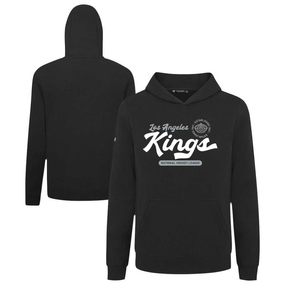 NHL Black Los Angeles Kings Levelwear Youth Podium Monument Pullover Hoodie