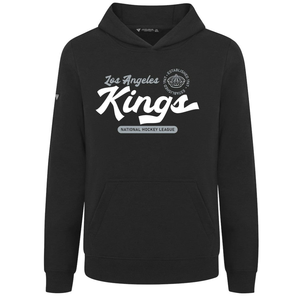 NHL Black Los Angeles Kings Levelwear Youth Podium Monument Pullover Hoodie