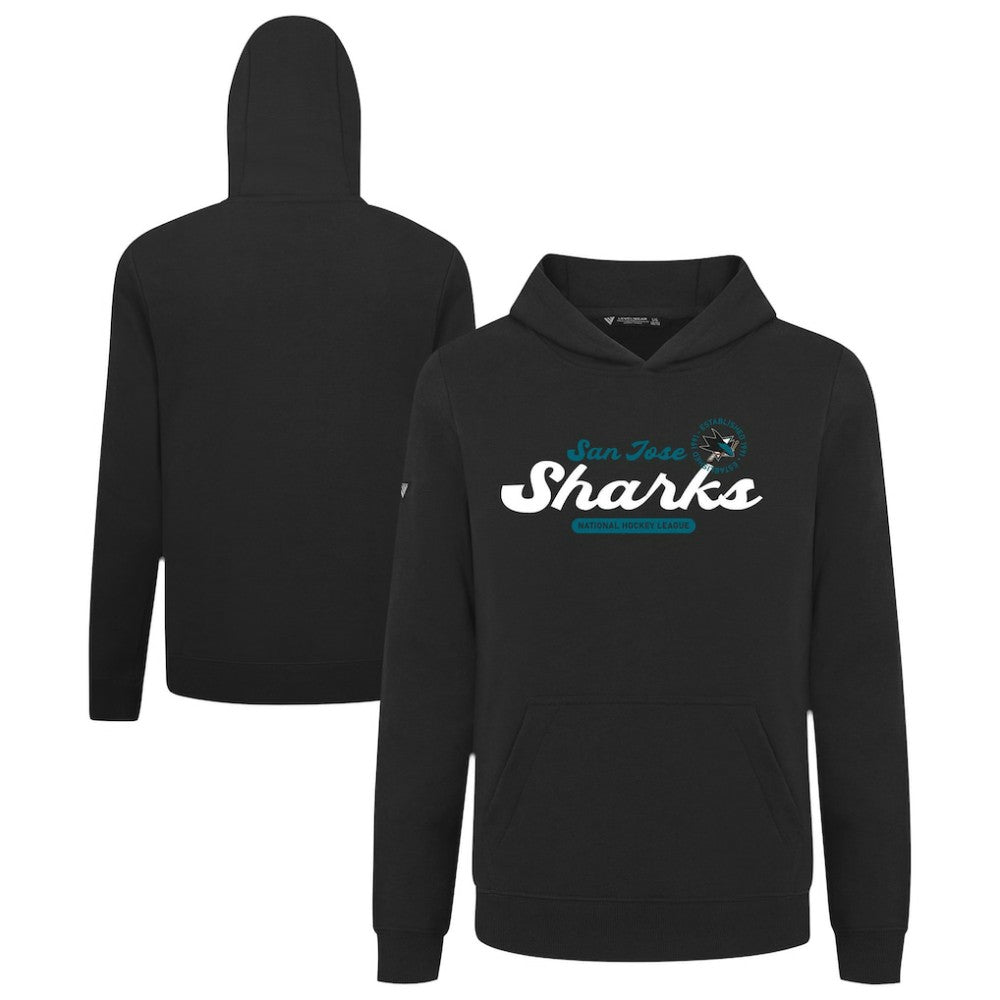 NHL Black San Jose Sharks Levelwear Youth Podium Monument Pullover Hoodie