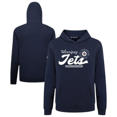 NHL Navy Winnipeg Jets Levelwear Youth Podium Monument Pullover Hoodie