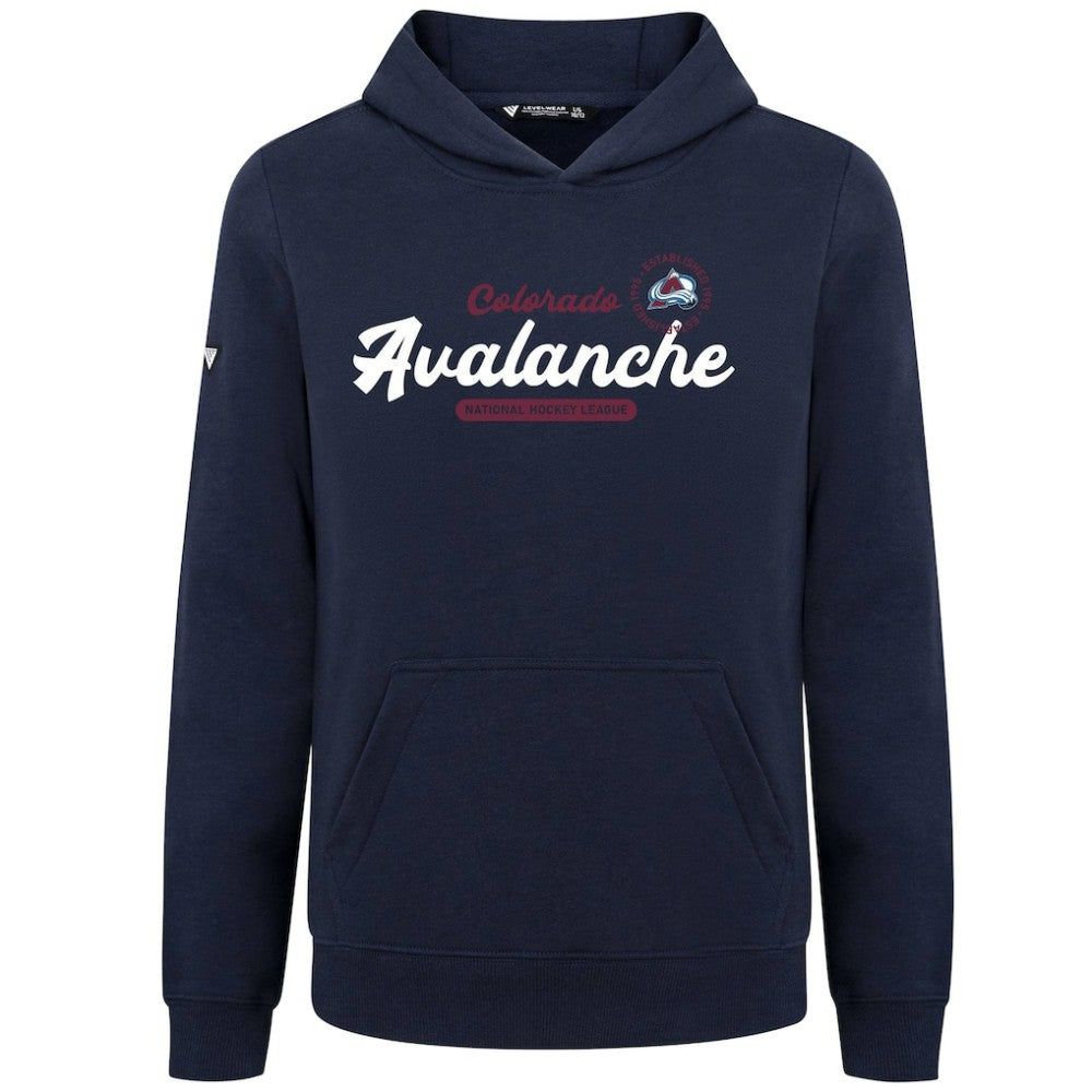 NHL Navy Colorado Avalanche Levelwear Youth Podium Monument Pullover Hoodie