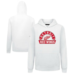 NHL White Detroit Red Wings Levelwear Youth Podium Banner Arch Pullover Hoodie