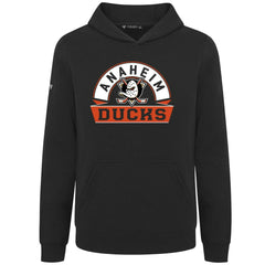 NHL Black Anaheim Ducks Levelwear Youth Podium Banner Arch Pullover Hoodie