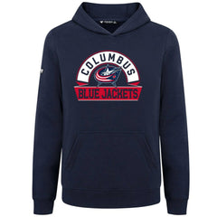 NHL Navy Columbus Blue Jackets Levelwear Youth Podium Banner Arch Pullover Hoodie