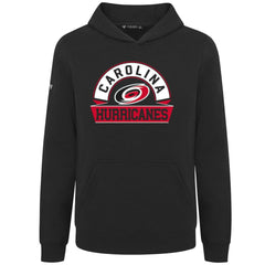 NHL Black Carolina Hurricanes Levelwear Youth Podium Banner Arch Pullover Hoodie