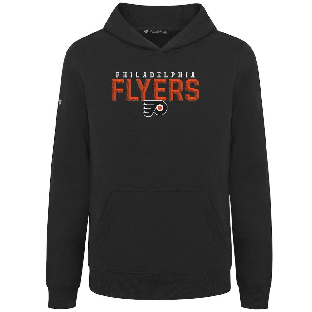 NHL Black Philadelphia Flyers Levelwear Youth Podium Carve Pullover Hoodie