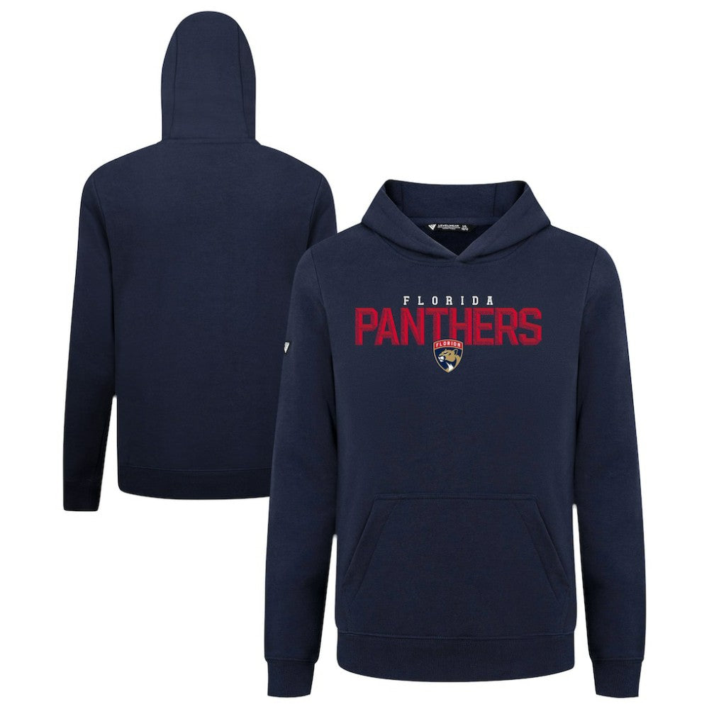 NHL Navy Florida Panthers Levelwear Youth Podium Carve Pullover Hoodie