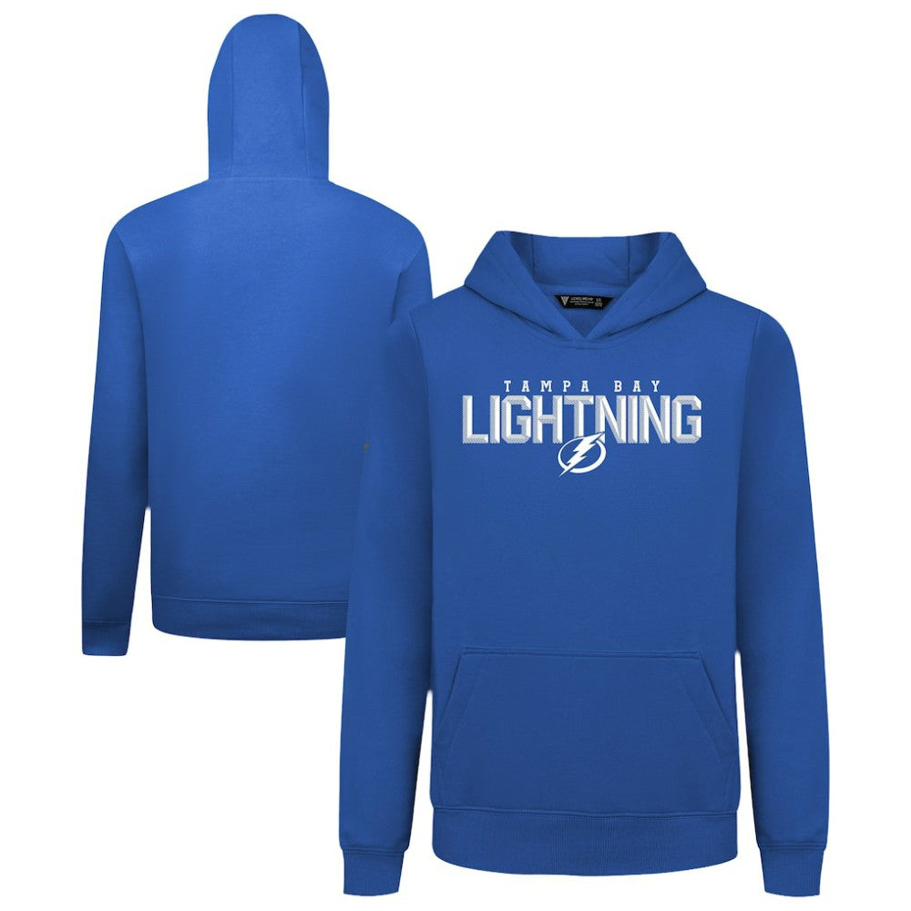 NHL Royal Tampa Bay Lightning Levelwear Youth Podium Carve Pullover Hoodie