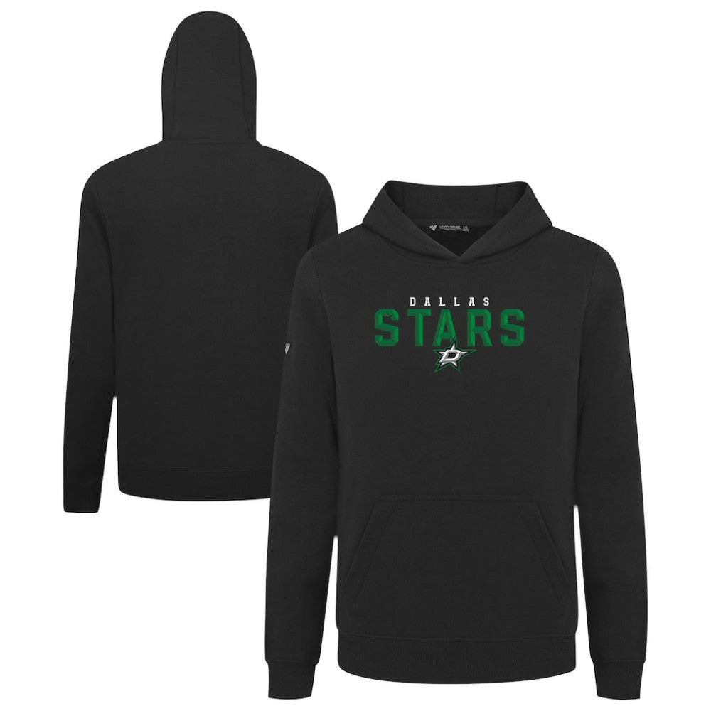 NHL Black Dallas Stars Levelwear Youth Podium Carve Pullover Hoodie