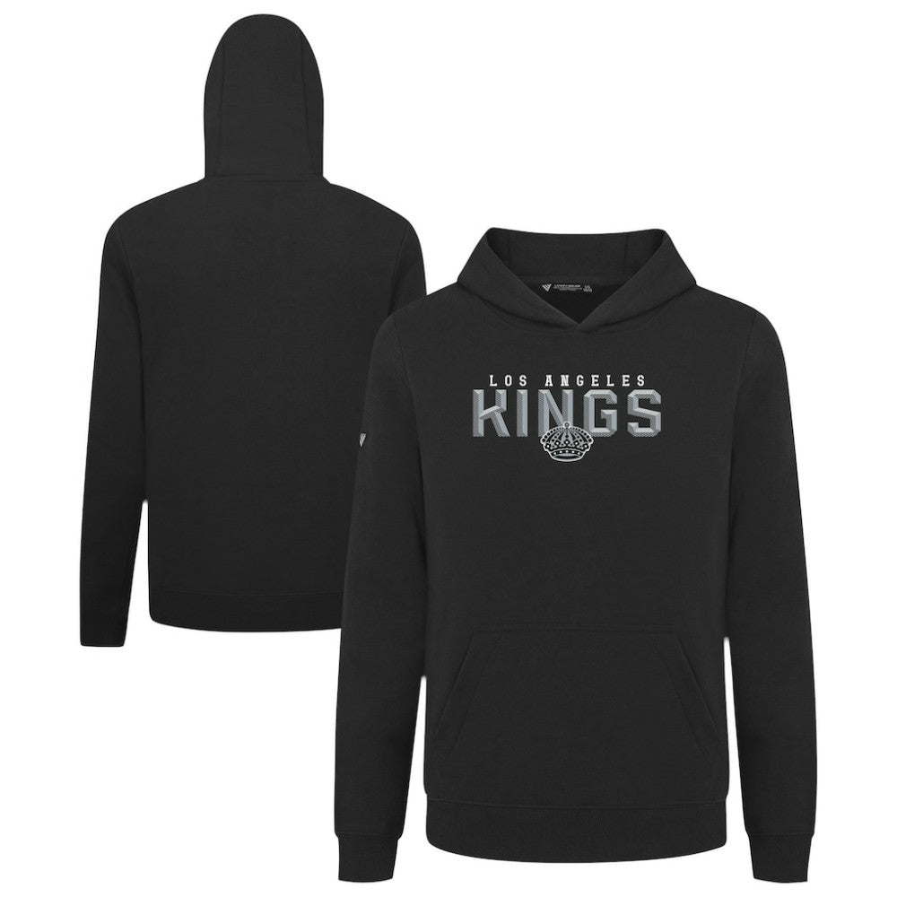 NHL Black Los Angeles Kings Levelwear Youth Podium Carve Pullover Hoodie