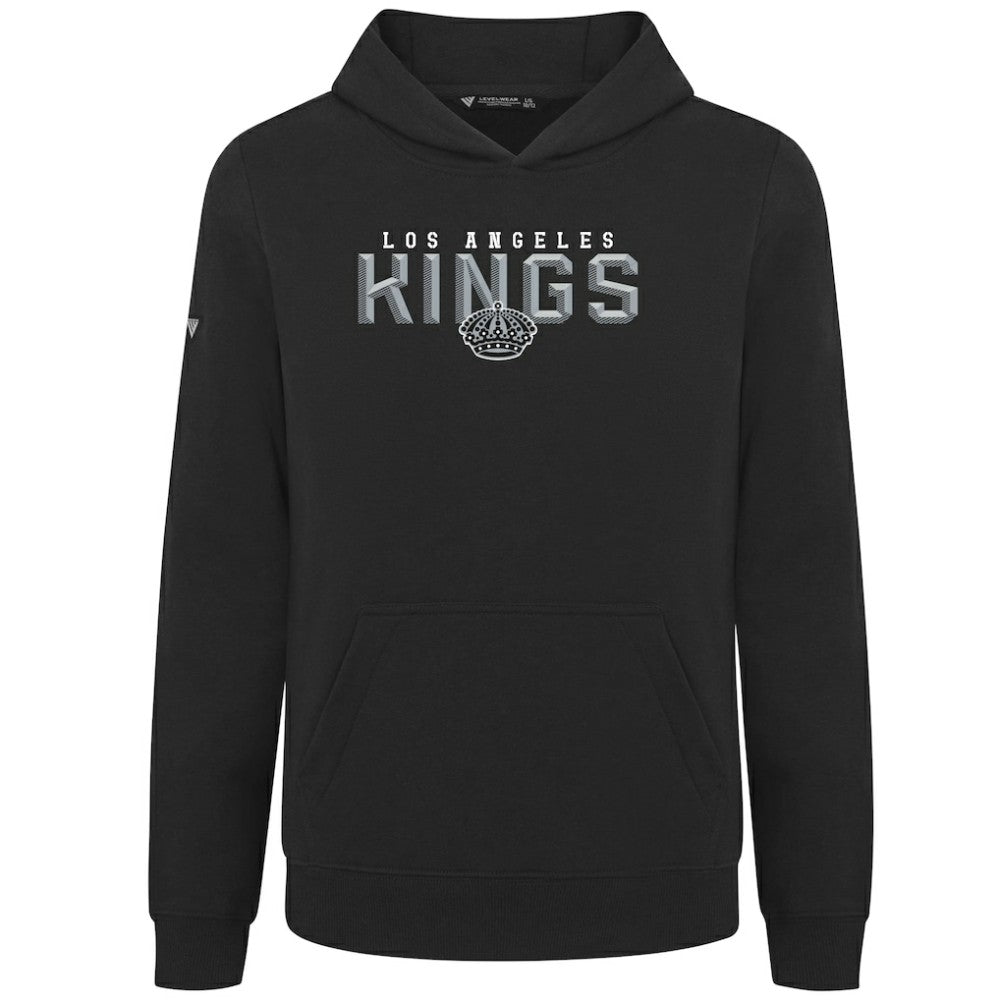 NHL Black Los Angeles Kings Levelwear Youth Podium Carve Pullover Hoodie