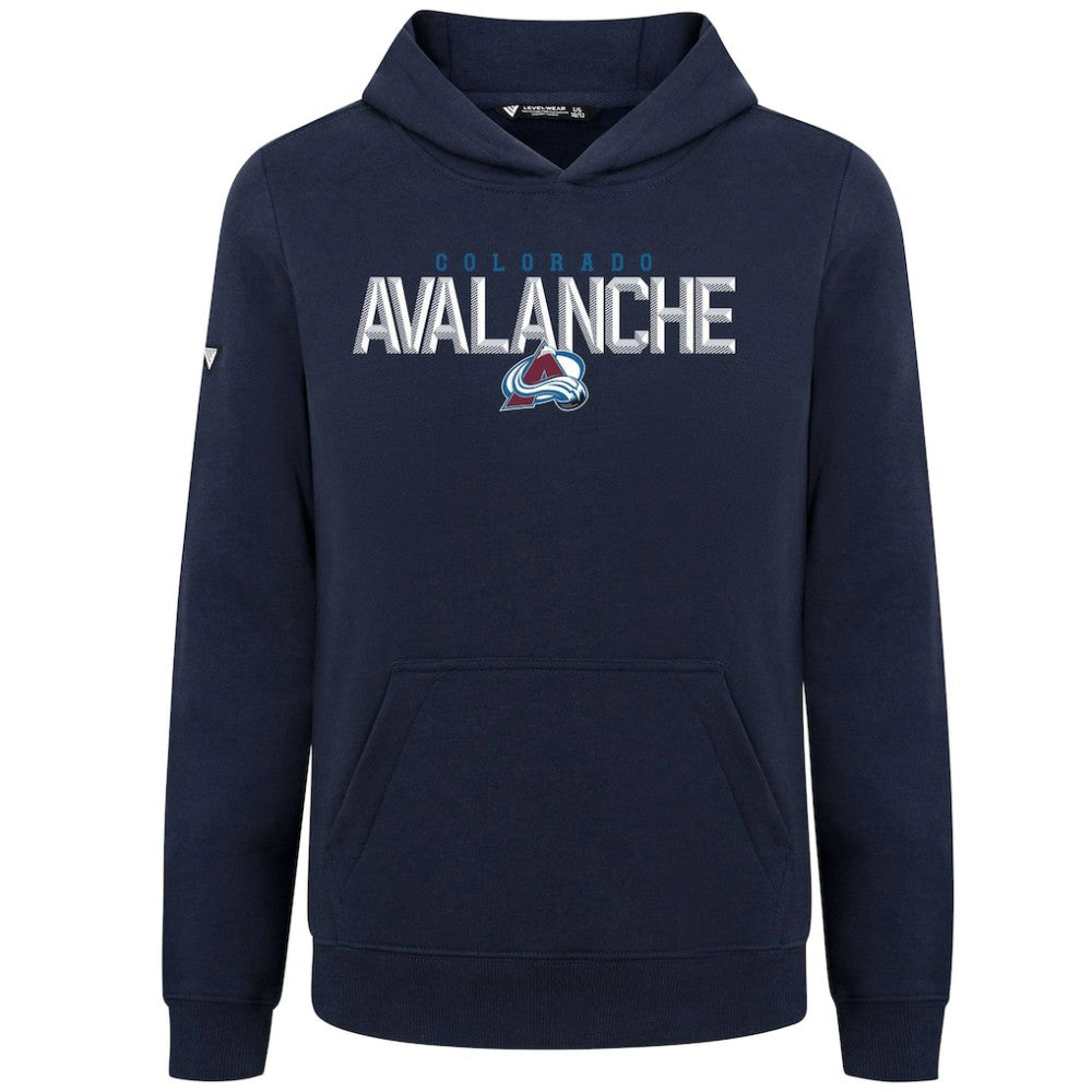 NHL Navy Colorado Avalanche Levelwear Youth Podium Carve Pullover Hoodie