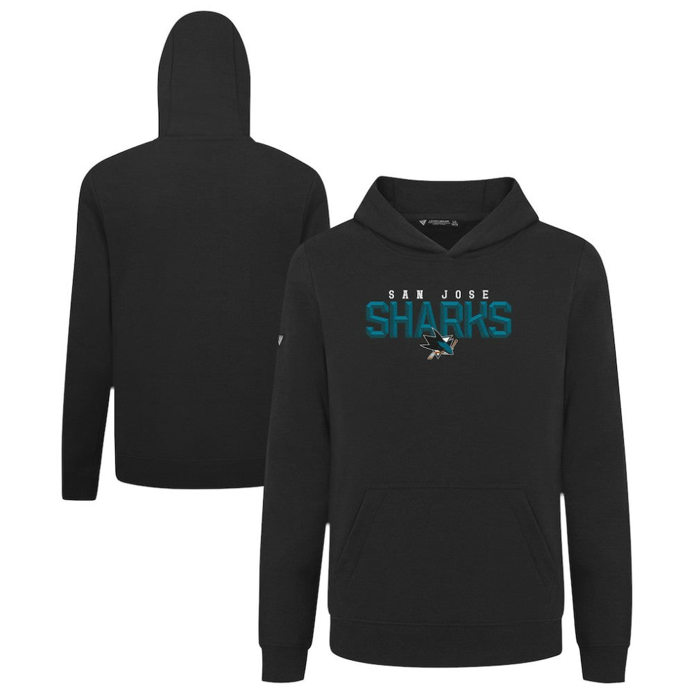 NHL Black San Jose Sharks Levelwear Youth Podium Carve Pullover Hoodie
