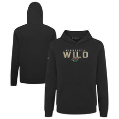 NHL Black Minnesota Wild Levelwear Youth Podium Carve Pullover Hoodie