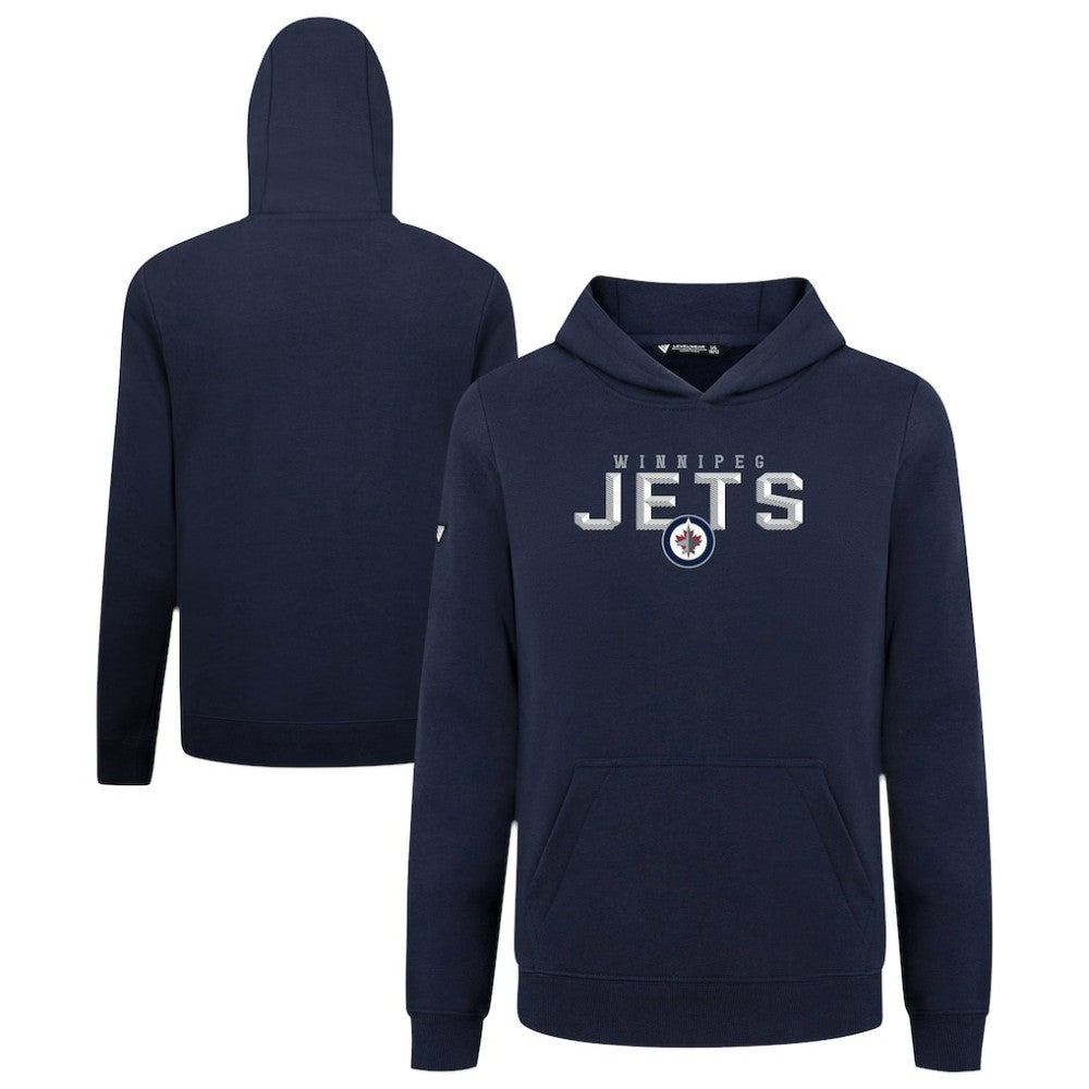 NHL Navy Winnipeg Jets Levelwear Youth Podium Carve Pullover Hoodie