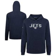 NHL Navy Winnipeg Jets Levelwear Youth Podium Carve Pullover Hoodie