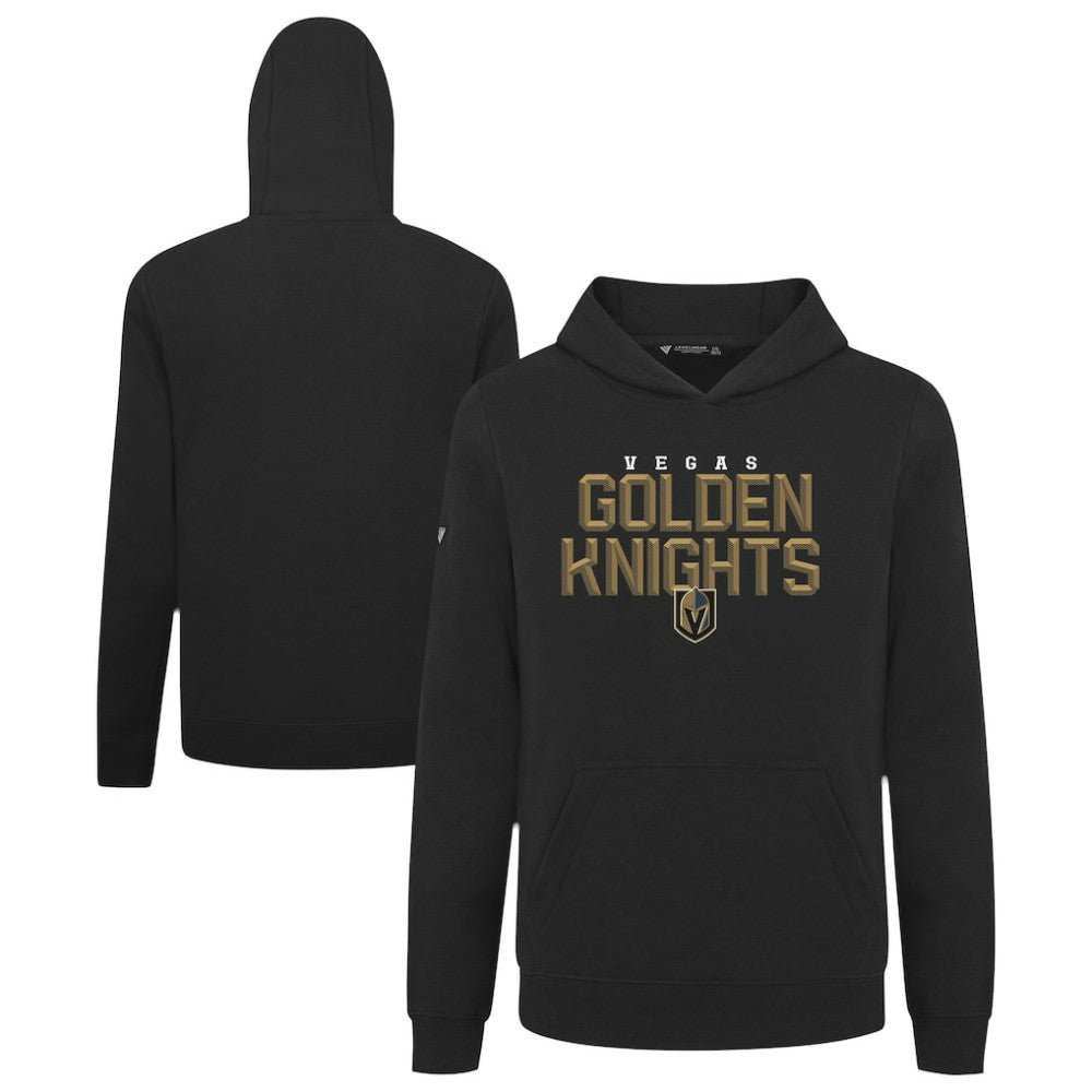 NHL Black Vegas Golden Knights Levelwear Youth Podium Carve Pullover Hoodie