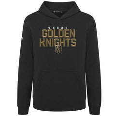 NHL Black Vegas Golden Knights Levelwear Youth Podium Carve Pullover Hoodie
