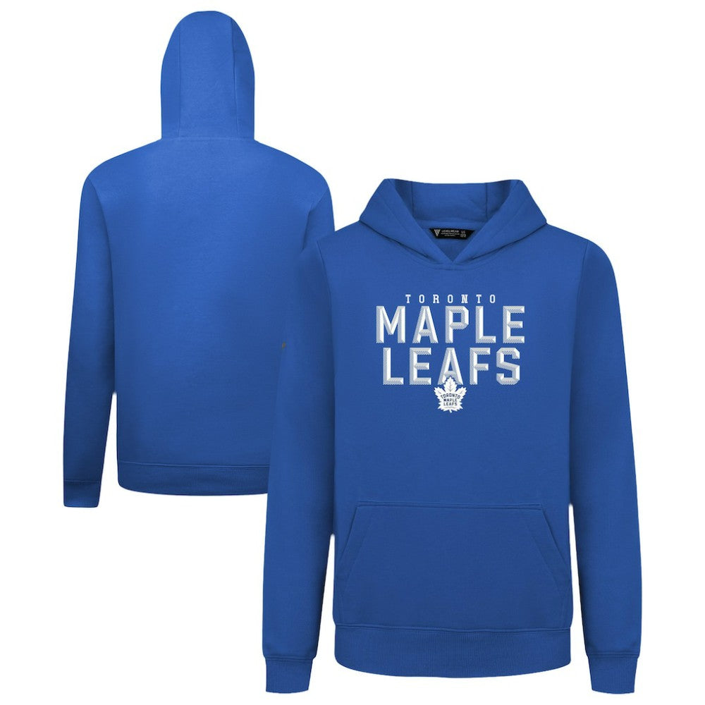 NHL Royal Toronto Maple Leafs Levelwear Youth Podium Carve Pullover Hoodie