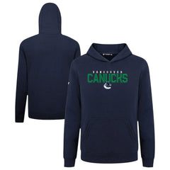 NHL Navy Vancouver Canucks Levelwear Youth Podium Carve Pullover Hoodie