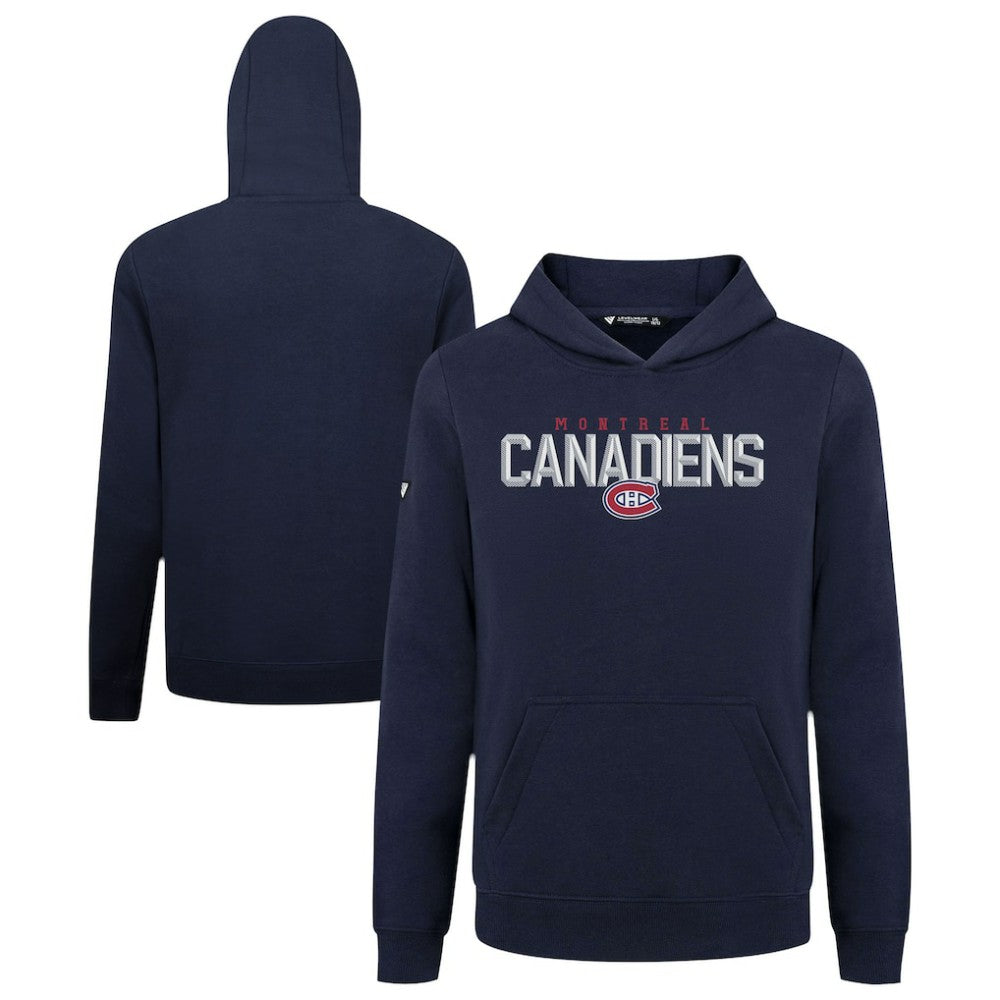NHL Navy Montreal Canadiens Levelwear Youth Podium Carve Pullover Hoodie
