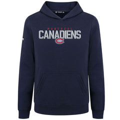 NHL Navy Montreal Canadiens Levelwear Youth Podium Carve Pullover Hoodie
