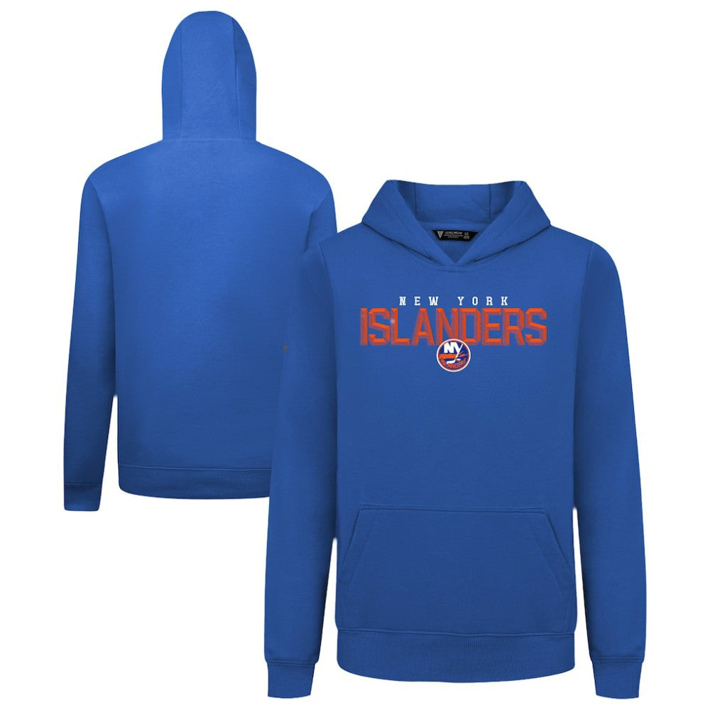 NHL Royal New York Islanders Levelwear Youth Podium Carve Pullover Hoodie