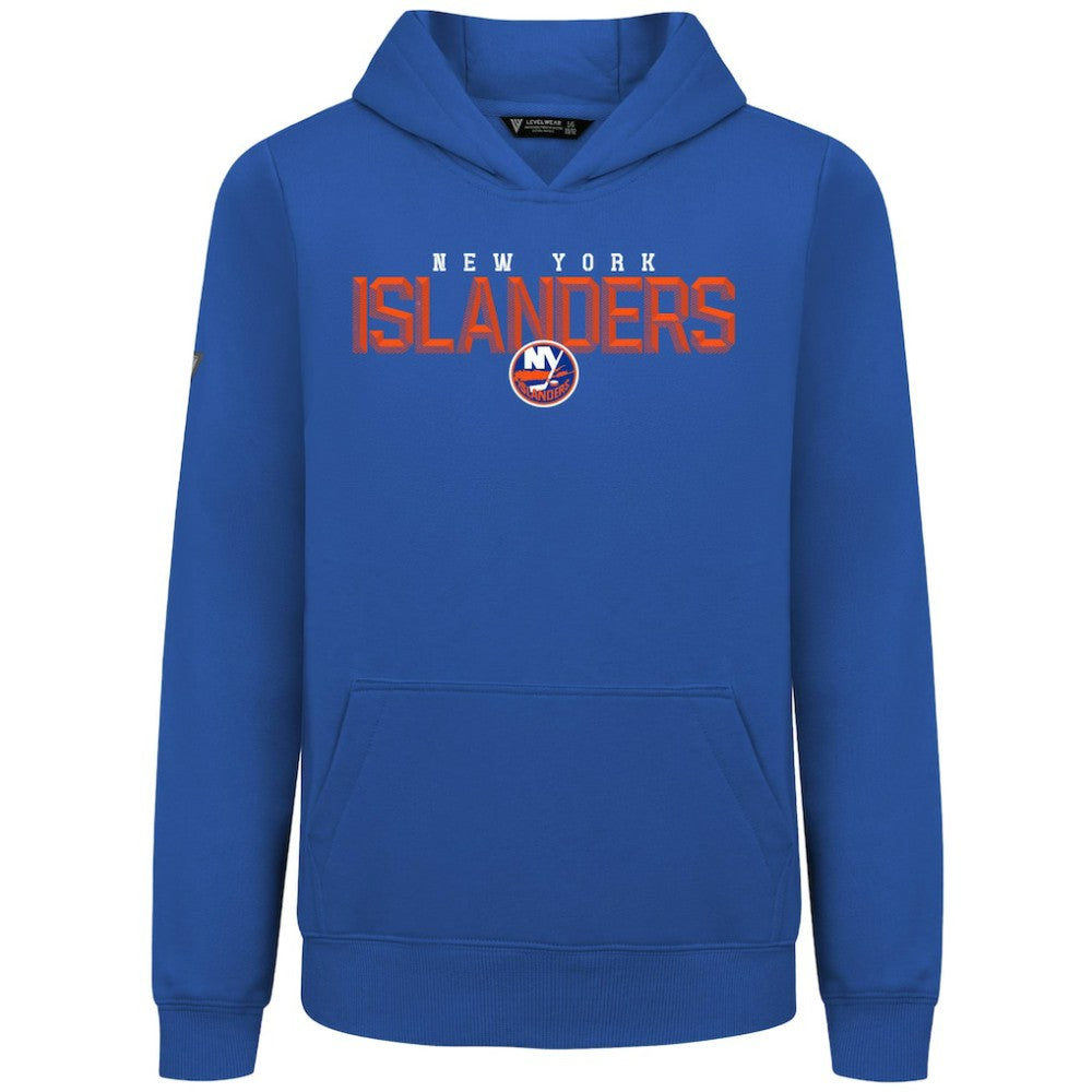 NHL Royal New York Islanders Levelwear Youth Podium Carve Pullover Hoodie