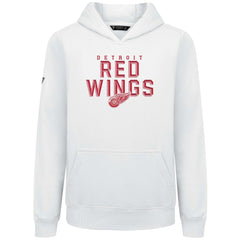 NHL White Detroit Red Wings Levelwear Youth Podium Carve Pullover Hoodie
