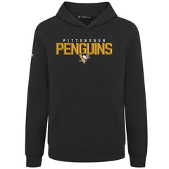 NHL Black Pittsburgh Penguins Levelwear Youth Podium Carve Pullover Hoodie