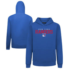 NHL Royal New York Rangers Levelwear Youth Podium Carve Pullover Hoodie