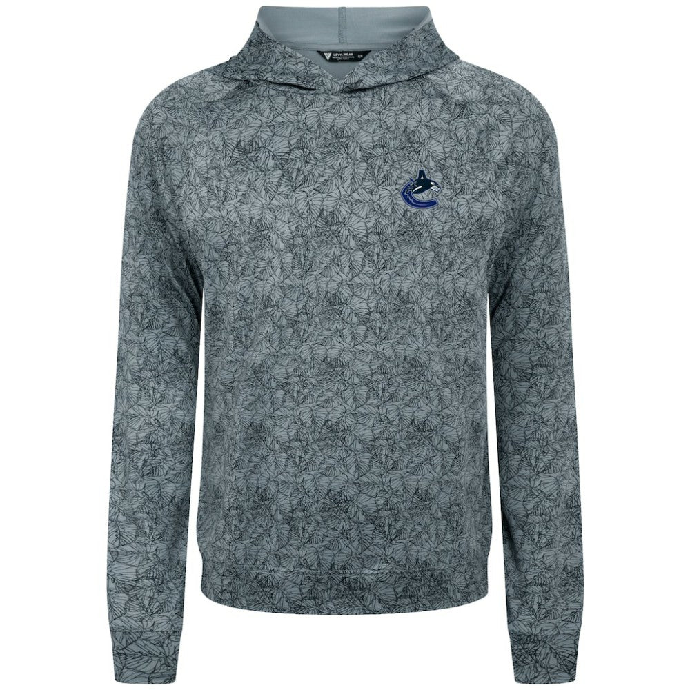 NHL Gray Vancouver Canucks Levelwear Albatross Raglan Pullover Hoodie