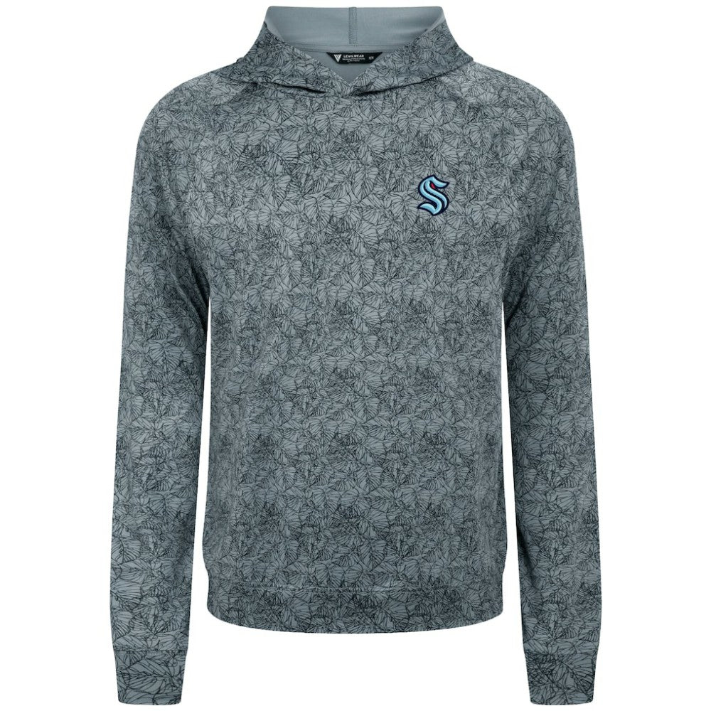 NHL Gray Seattle Kraken Levelwear Albatross Raglan Pullover Hoodie