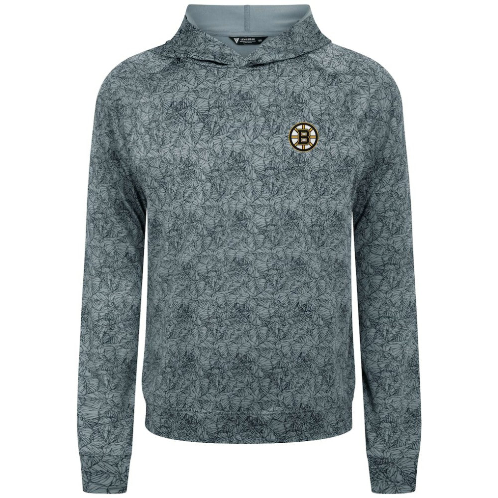 NHL Gray Boston Bruins Levelwear Albatross Raglan Pullover Hoodie