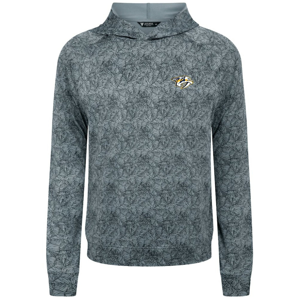 NHL Gray Nashville Predators Levelwear Albatross Raglan Pullover Hoodie