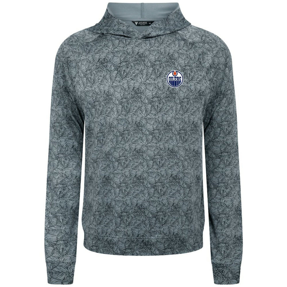 NHL Gray Edmonton Oilers Levelwear Albatross Raglan Pullover Hoodie