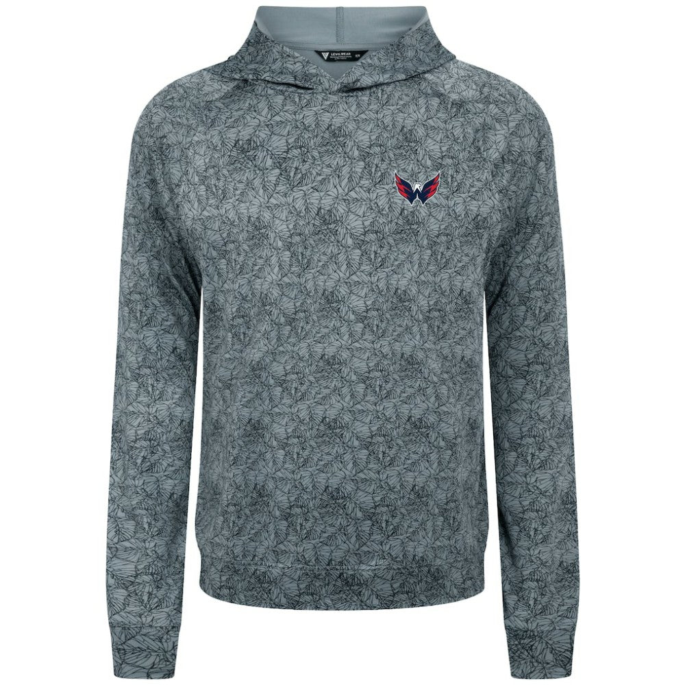 NHL Gray Washington Capitals Levelwear Albatross Raglan Pullover Hoodie