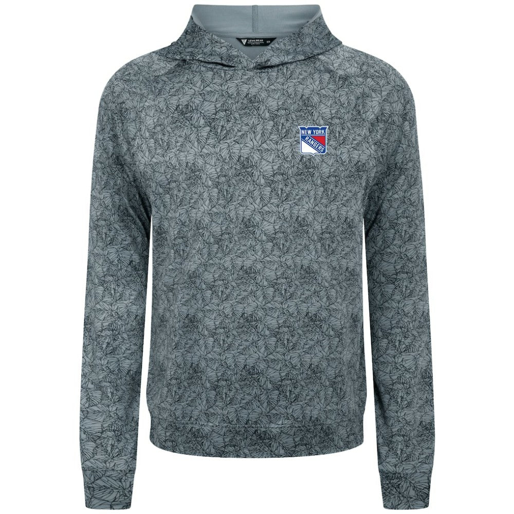 NHL Gray New York Rangers Levelwear Albatross Raglan Pullover Hoodie