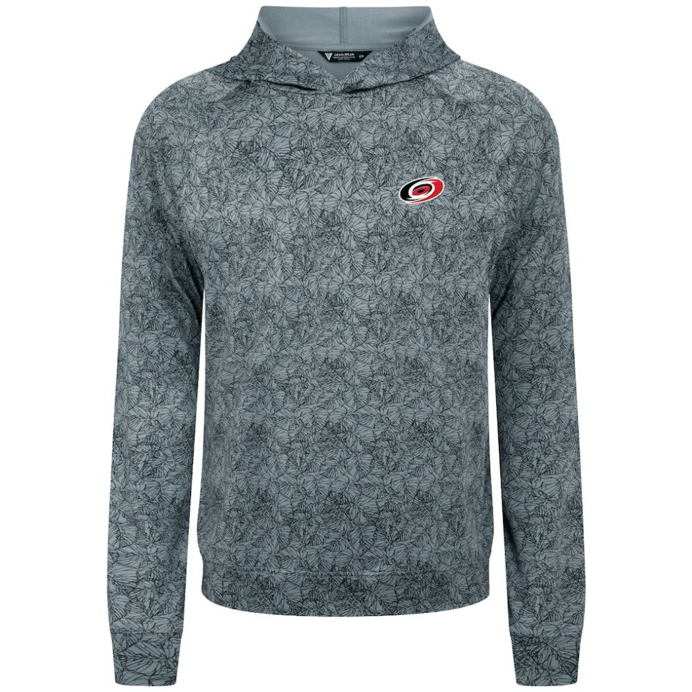 NHL Gray Carolina Hurricanes Levelwear Albatross Raglan Pullover Hoodie