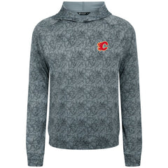 NHL Gray Calgary Flames Levelwear Albatross Raglan Pullover Hoodie