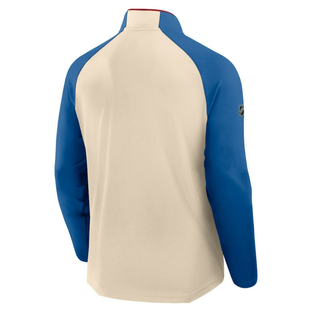 NHL Natural New York Rangers Fanatics 2026 NHL Winter Classic Authentic Pro Quarter-Zip