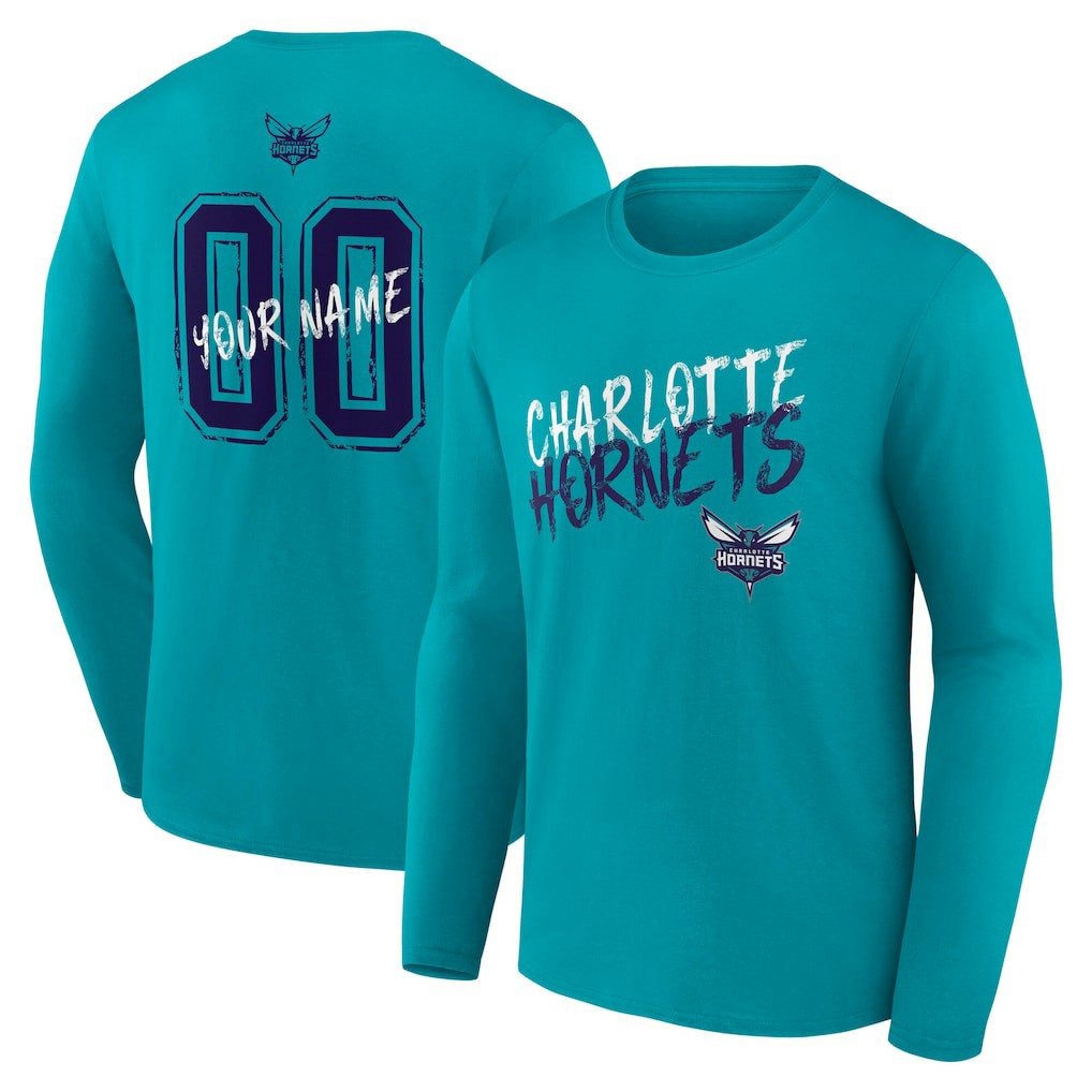 NBA Charlotte Hornets Hustle Custom Long Sleeve T-Shirt