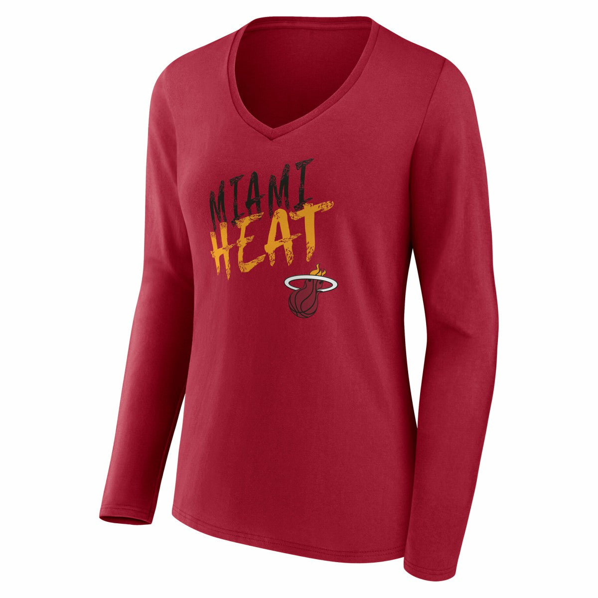 NBA Miami Heat Women's Hustle Custom Long Sleeve V-Neck T-Shirt
