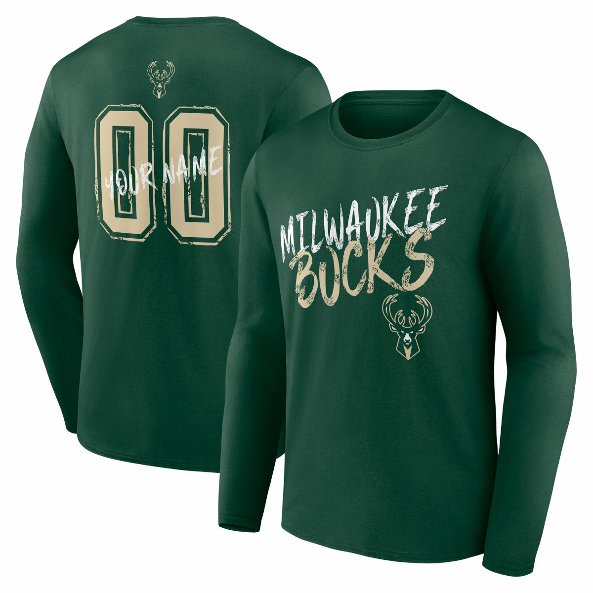 NBA Milwaukee Bucks Hustle Custom Long Sleeve T-Shirt