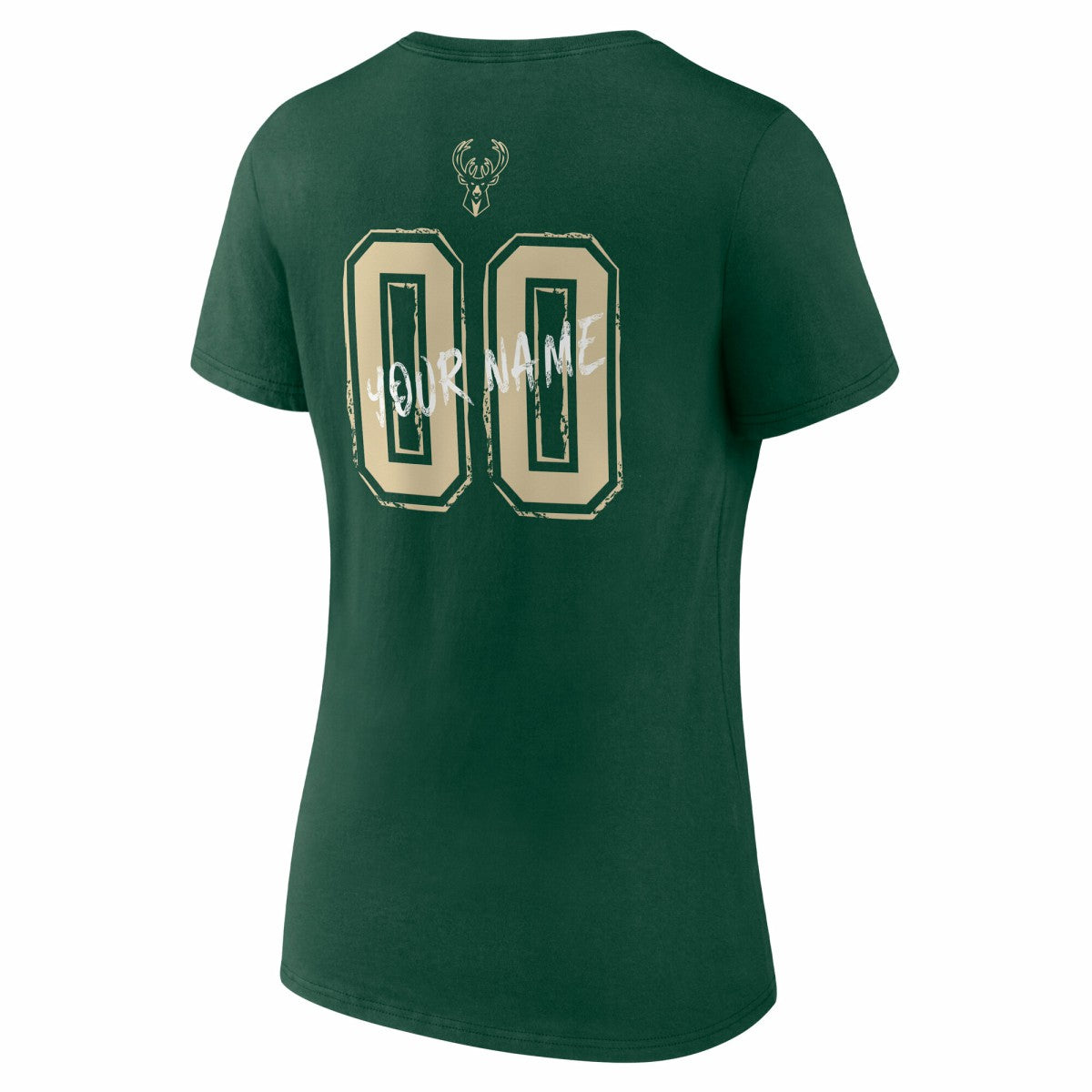 NBA Milwaukee Bucks Women's Hustle Custom V-Neck T-Shirt