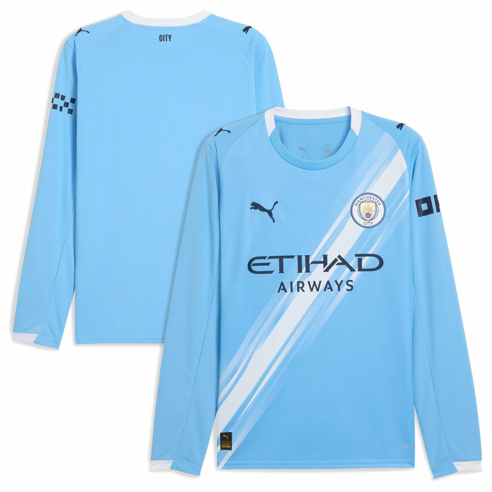 Manchester City 2025/26 Home Replica Long Sleeve Jersey - Puma Sky Blue