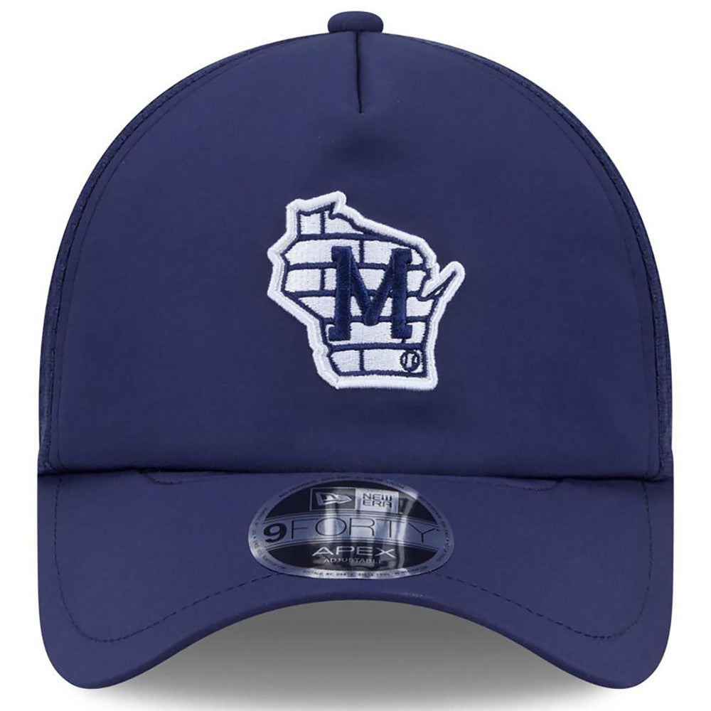 MLB Milwaukee Brewers New Era 2026 Batting Practice Alternate Apex 9FORTY Adjustable Hat